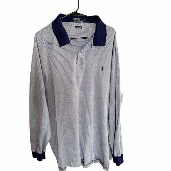 Ralph Lauren Other - Vtg Polo By Ralph Lauren Polo Shirt 2XL XXL Blue Men's L/S Pima Cotton Preppy